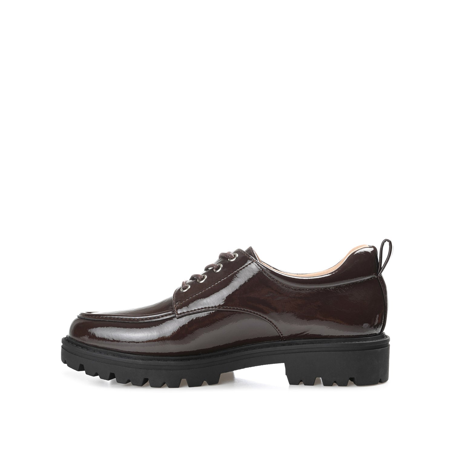 ZINA OXFORD LOAFER FLATS IN WIDE - Brown