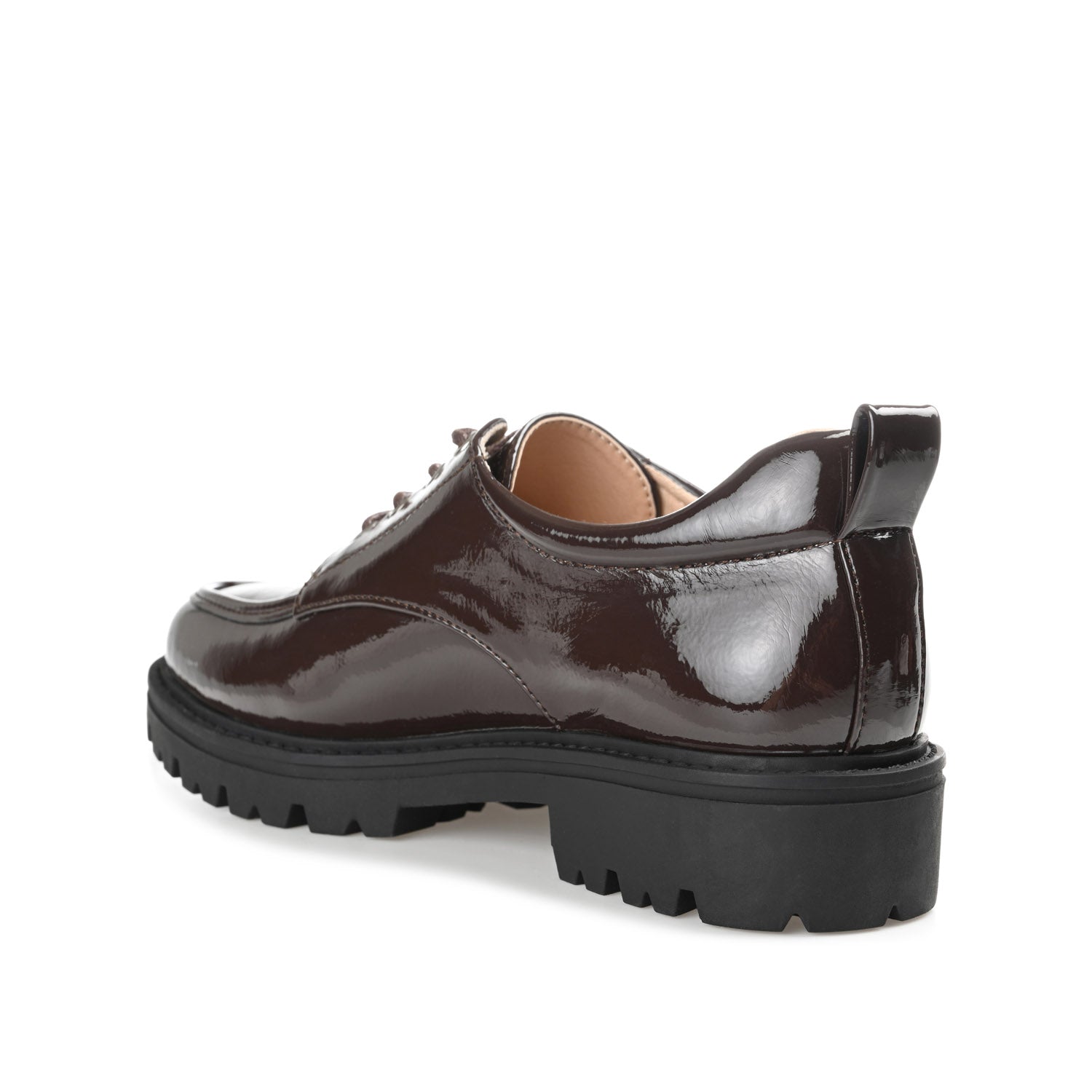 ZINA OXFORD LOAFER FLATS IN WIDE - Brown