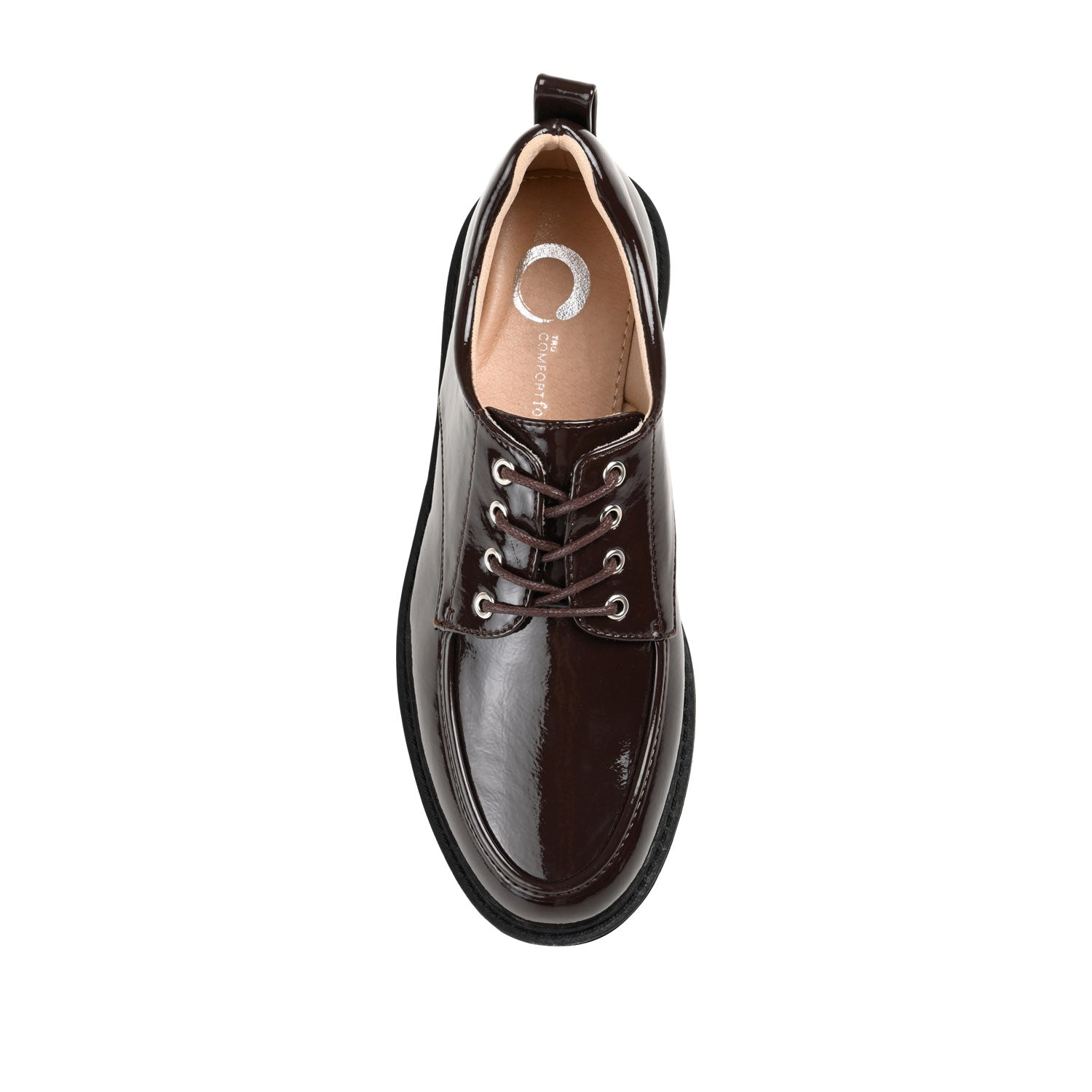 ZINA OXFORD LOAFER FLATS IN WIDE - Brown