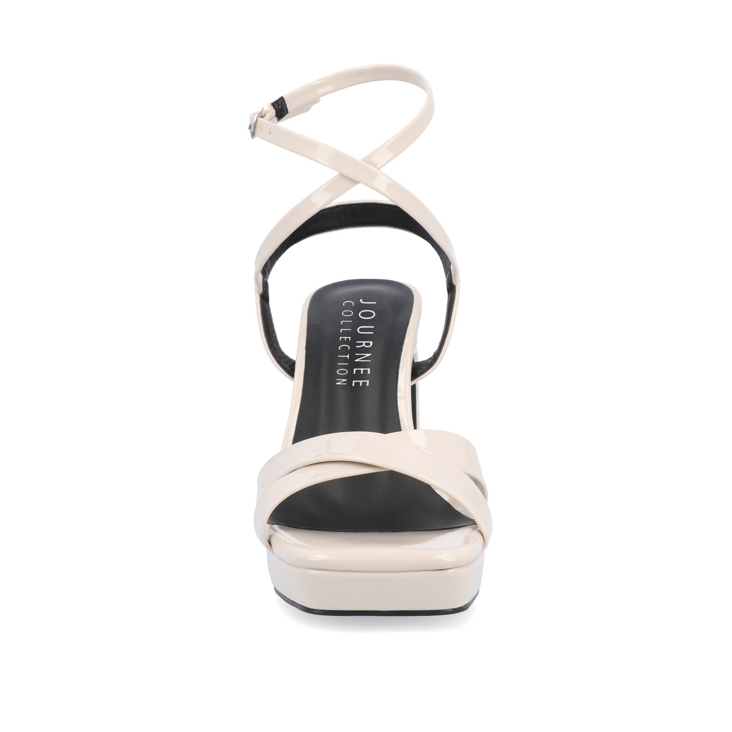 ZORANA STRAPPY HEELS IN PATENT - Cream