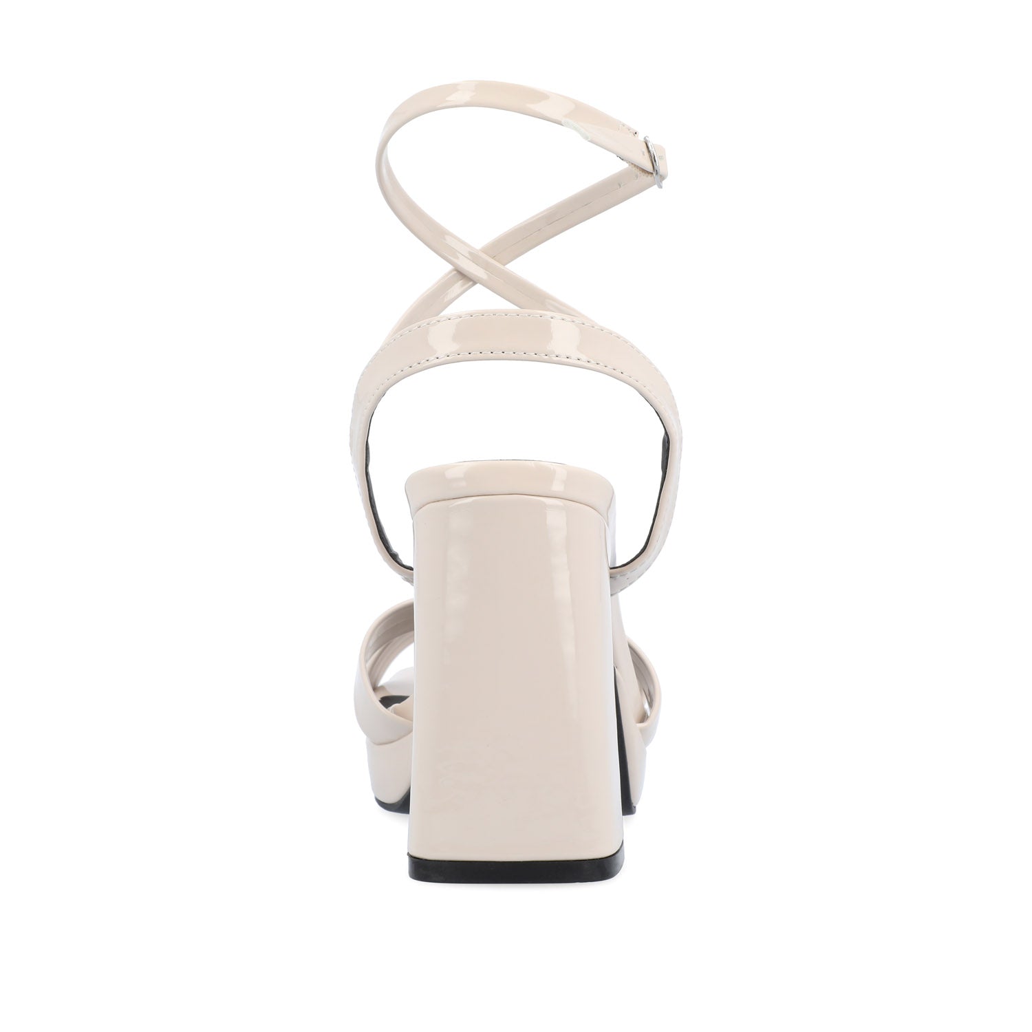 ZORANA STRAPPY HEELS IN PATENT - Cream