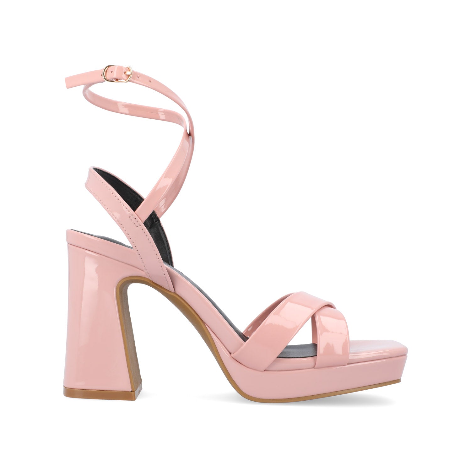 ZORANA STRAPPY HEELS IN PATENT - Blush