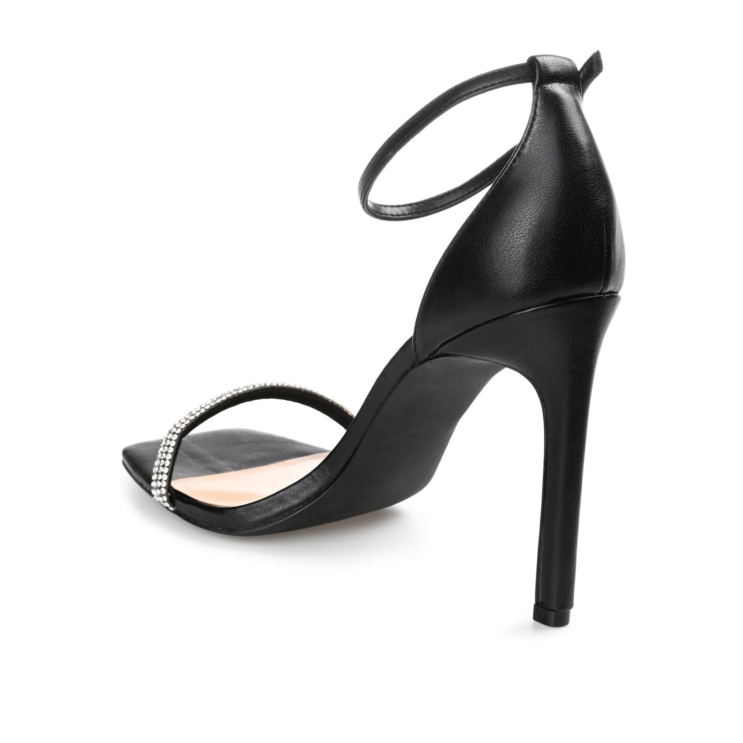 ZOYA STRAPPY STILETTO HEELS IN VEGAN LEATHER