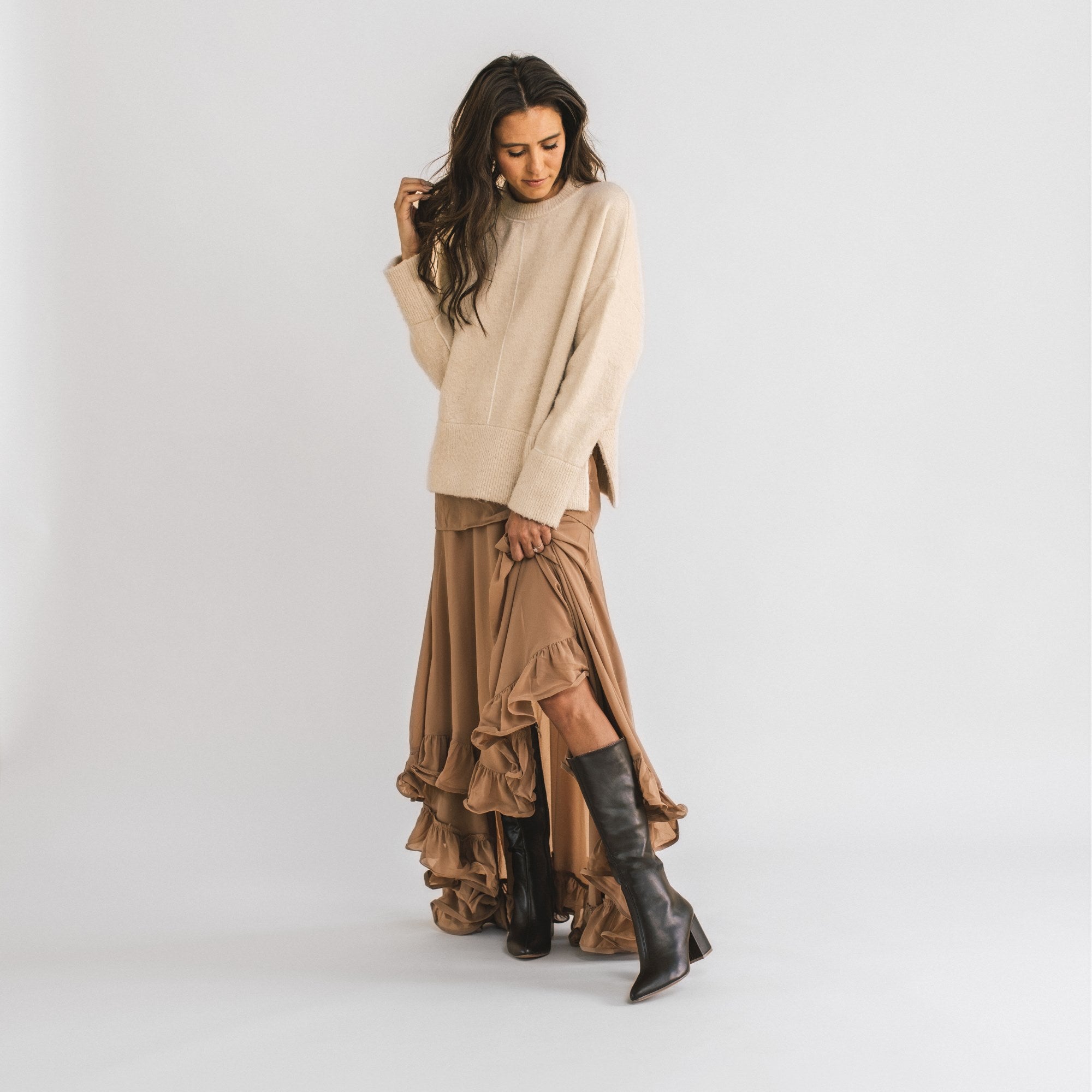 AMEYLIA KNEE-HIGH BOOTS IN WIDE WIDTH & CALF