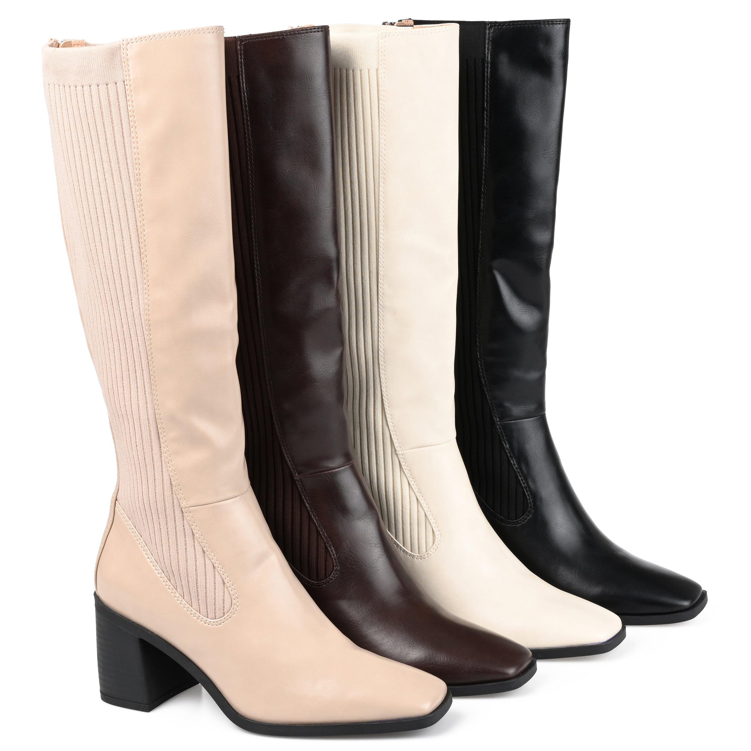 WINNY KNEE HIGH BOOTS IN X-WIDE CALF - Taupe
