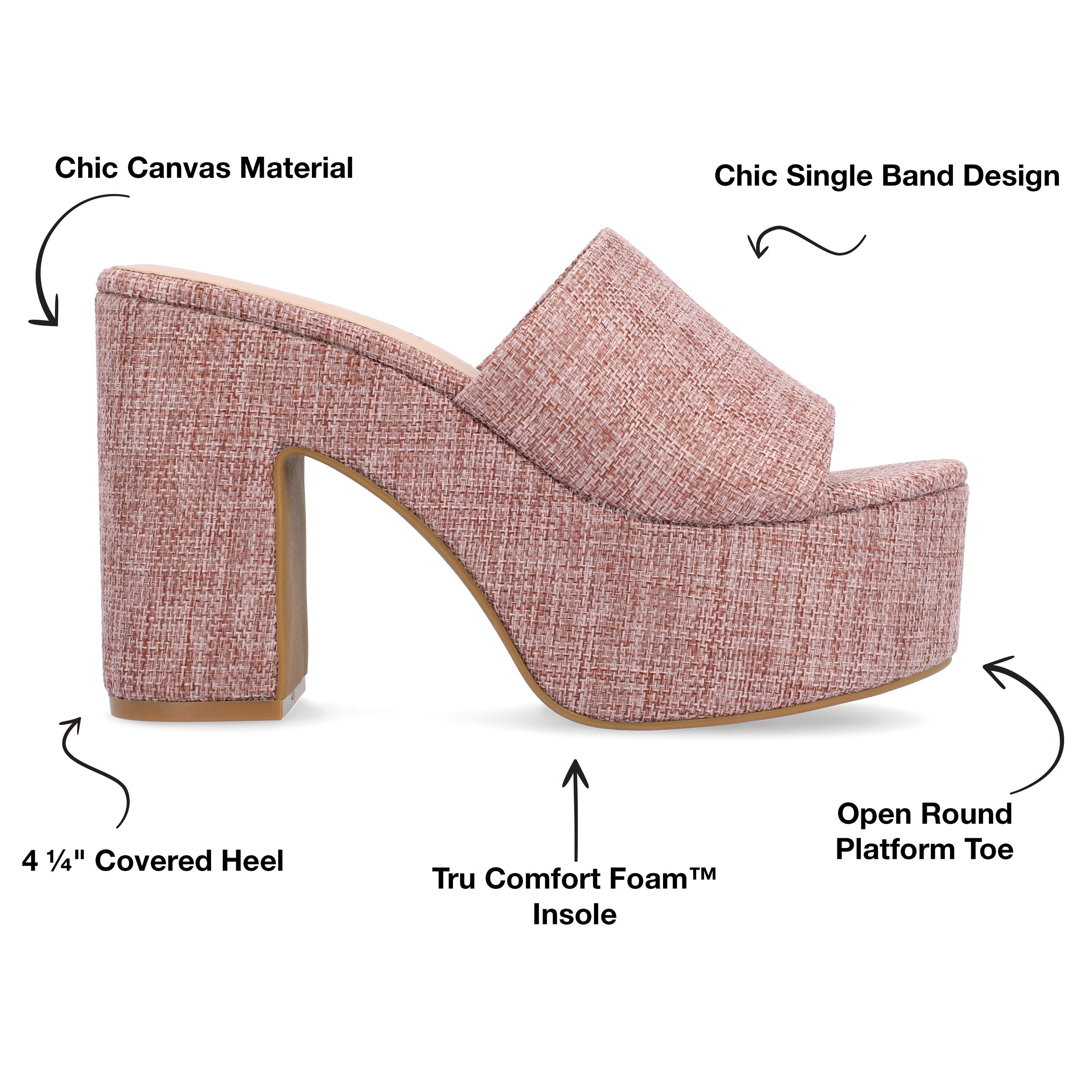 ENYYA PLATFORM SANDALS - Mauve