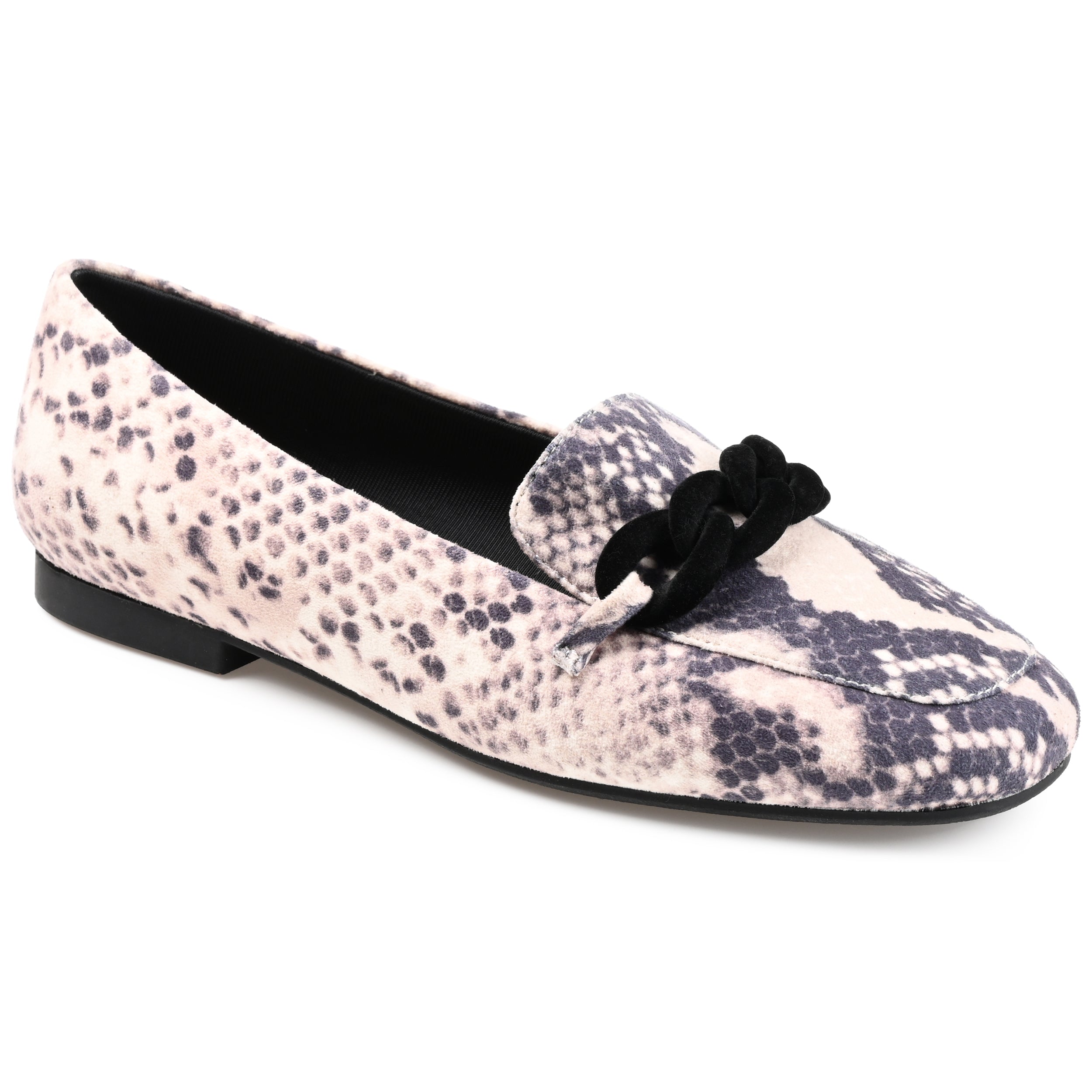 CORDELL LOAFER FLATS IN WIDE - White Snake 3