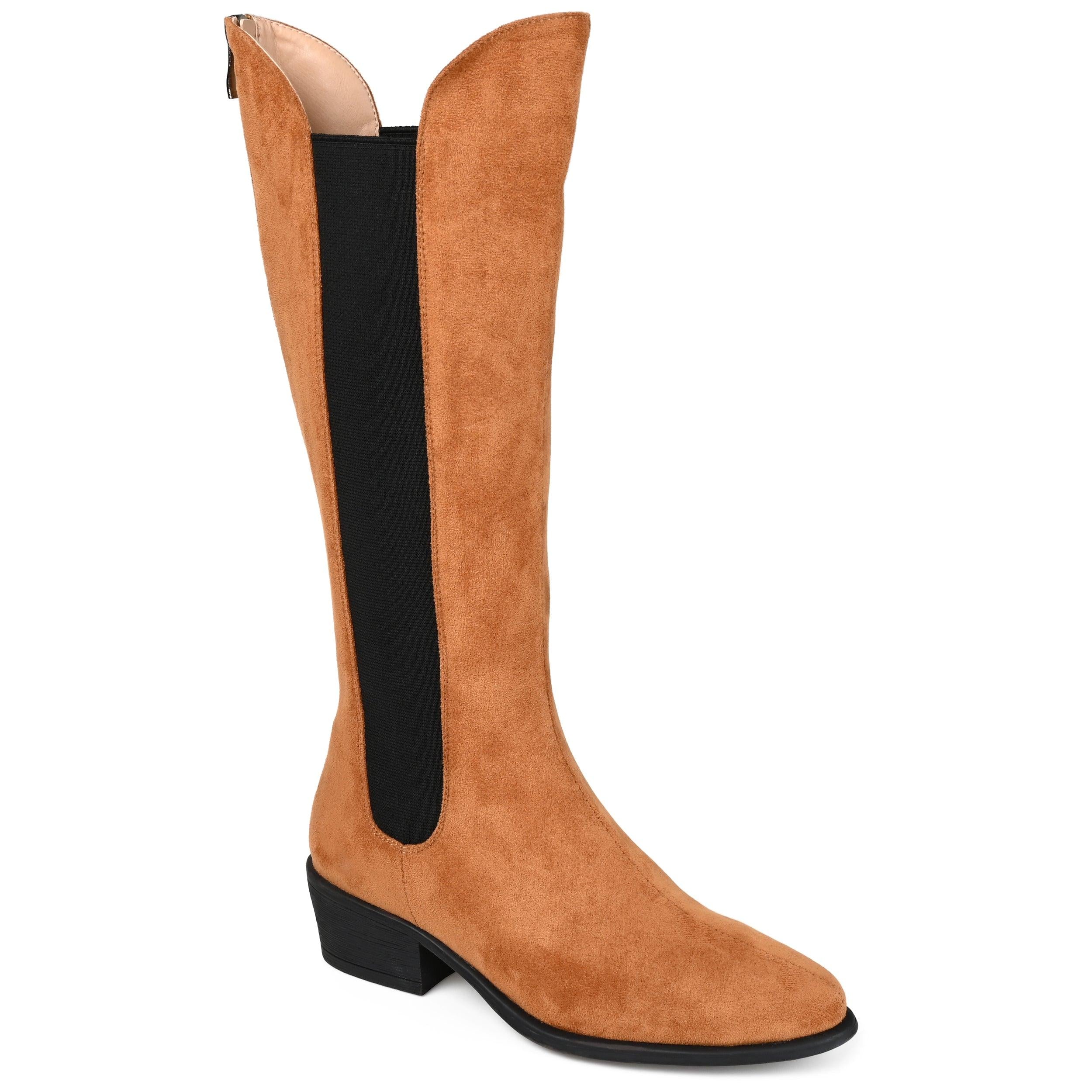 CELESST CHELSEA BOOTS IN FAUX SUEDE - Cognac