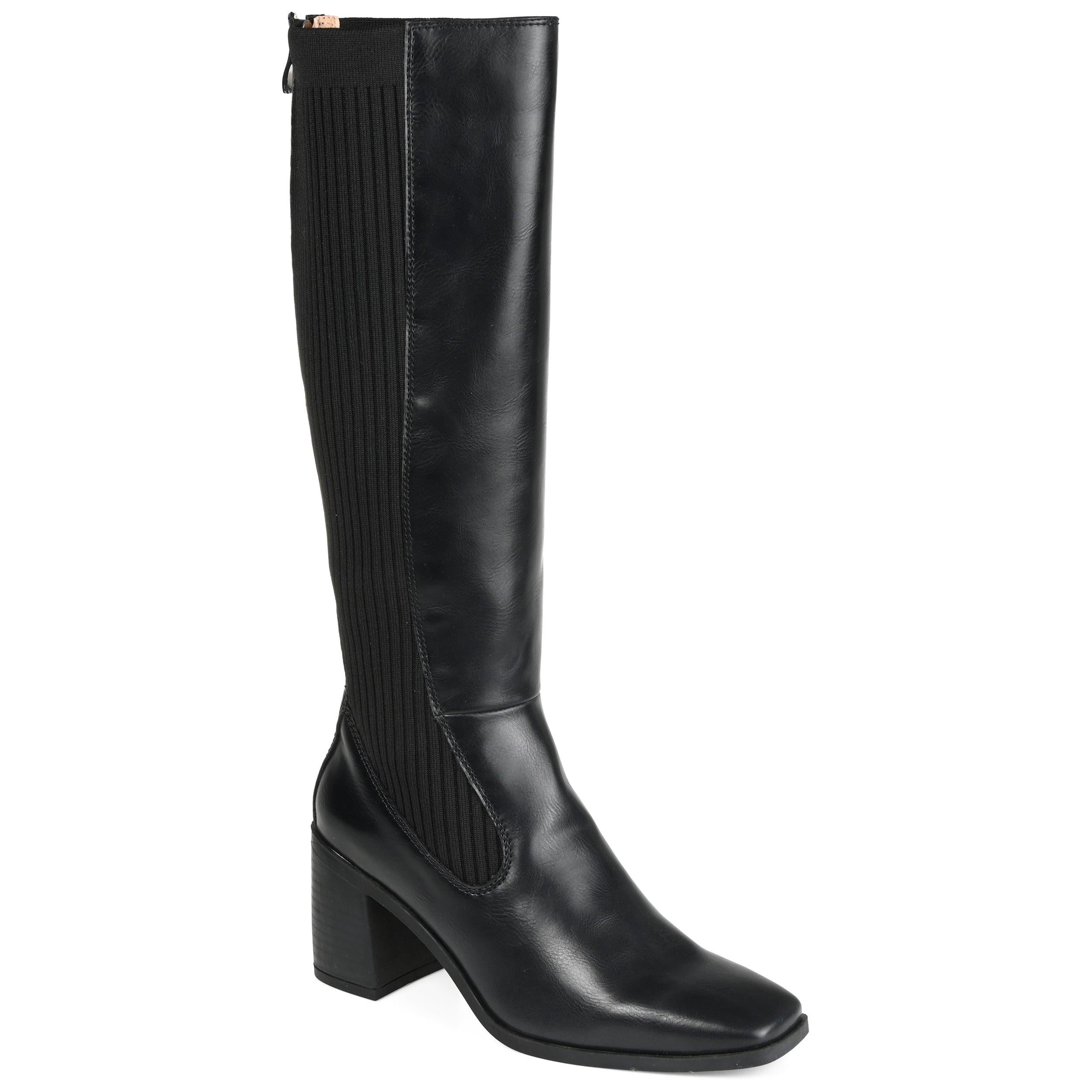 WINNY KNEE HIGH BOOTS IN X-WIDE CALF - Black