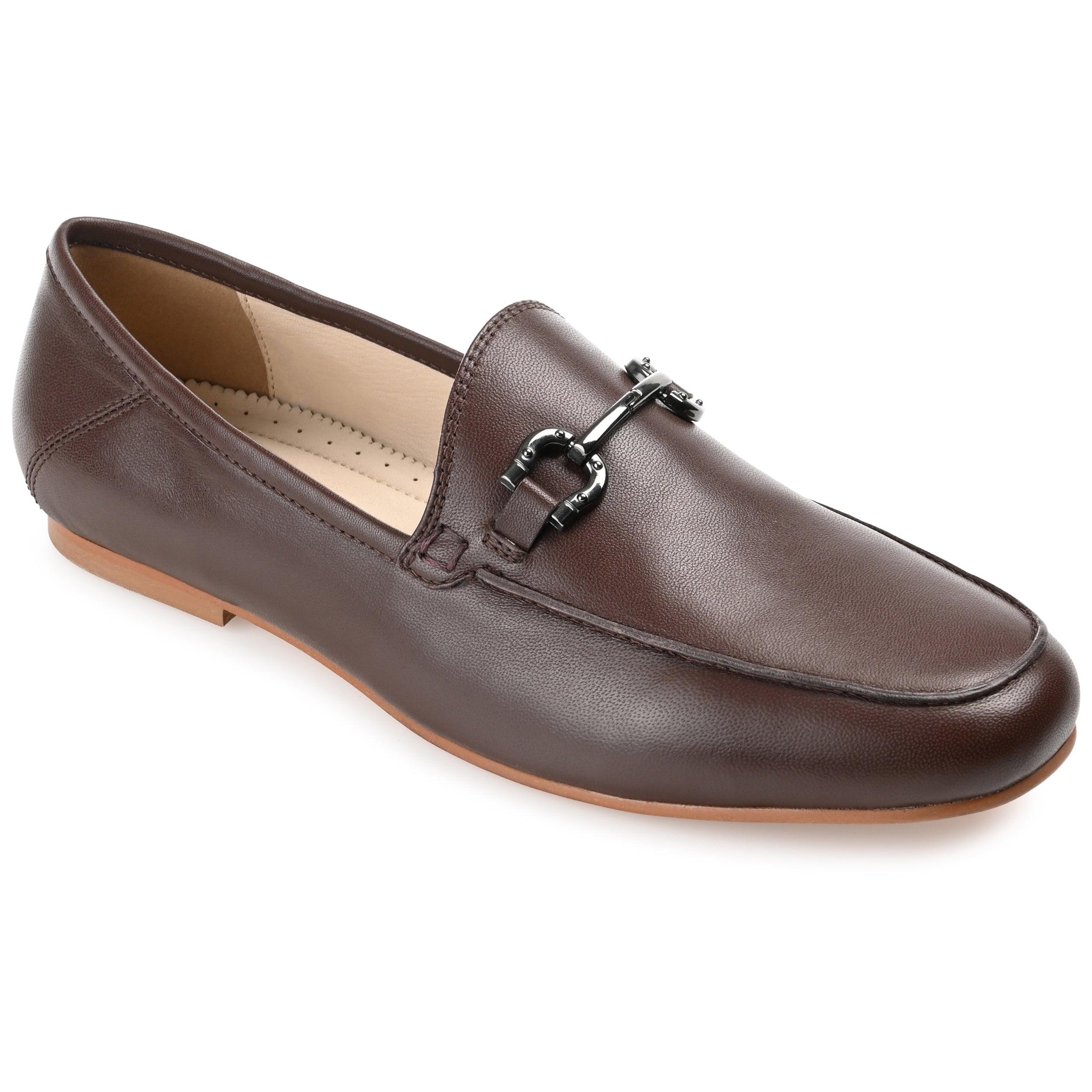 GIIA HORSE BIT LOAFER FLATS IN LEATHER - Brown