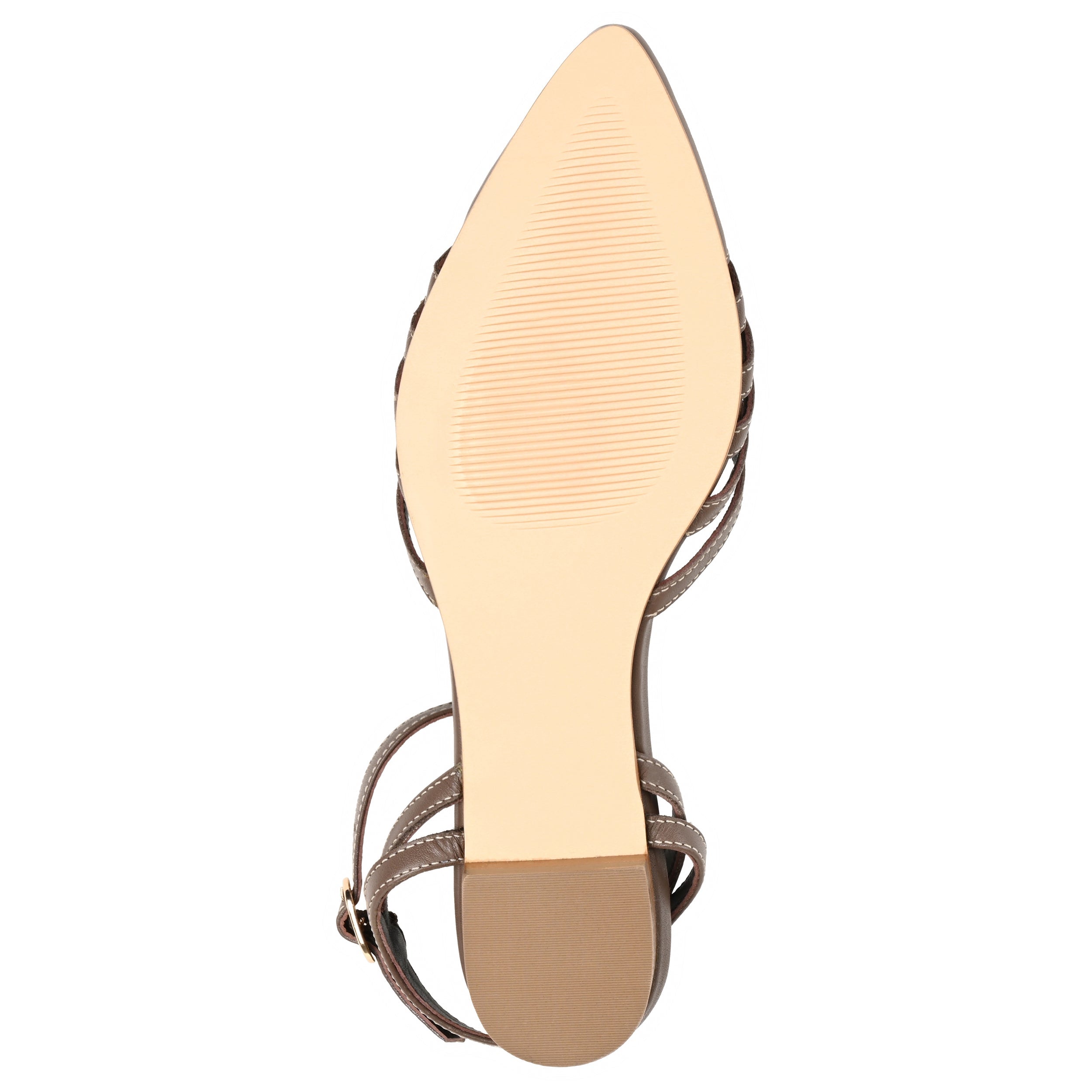 DEXIE FISHERMAN FLATS IN LEATHER - Brown