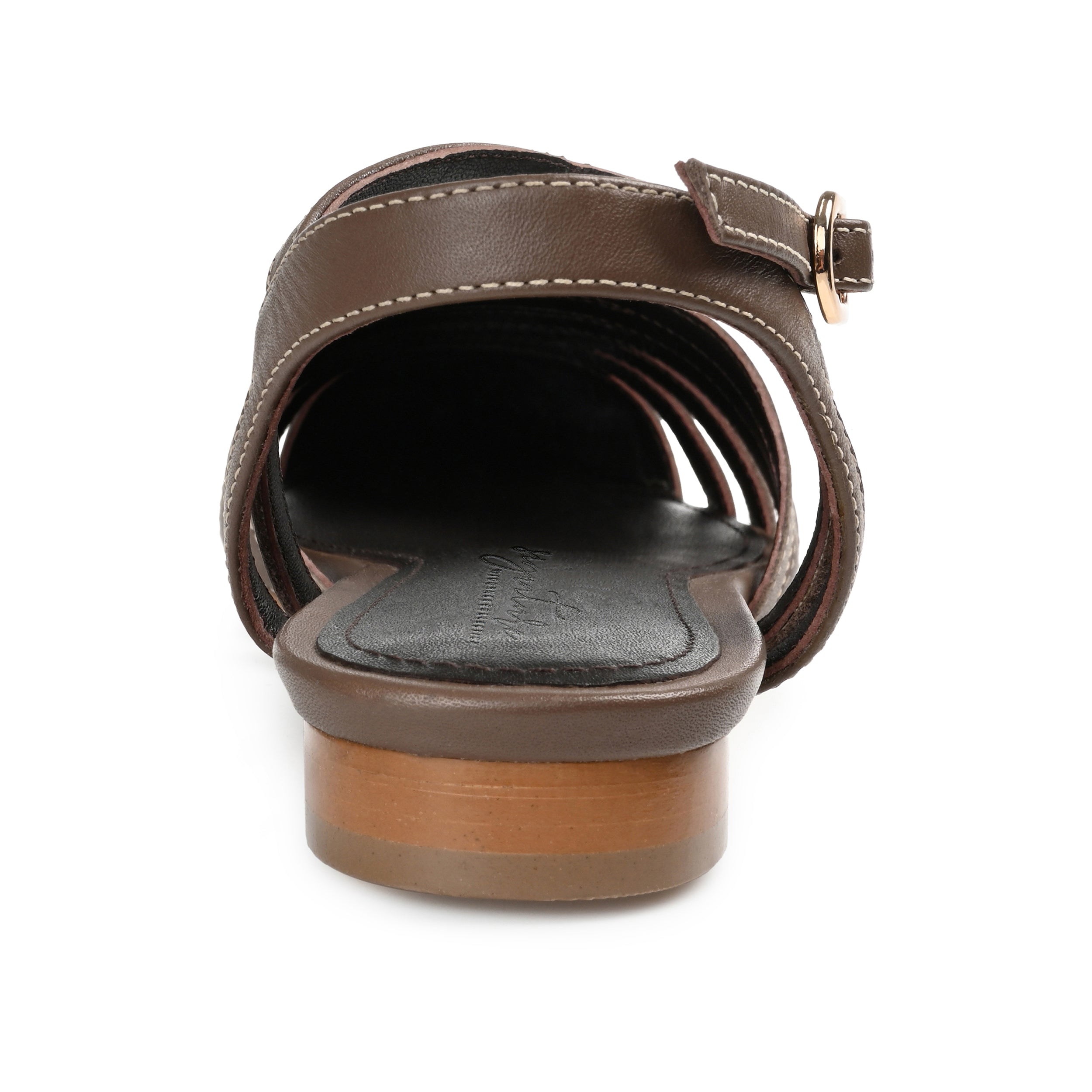 DEXIE FISHERMAN FLATS IN LEATHER - Brown