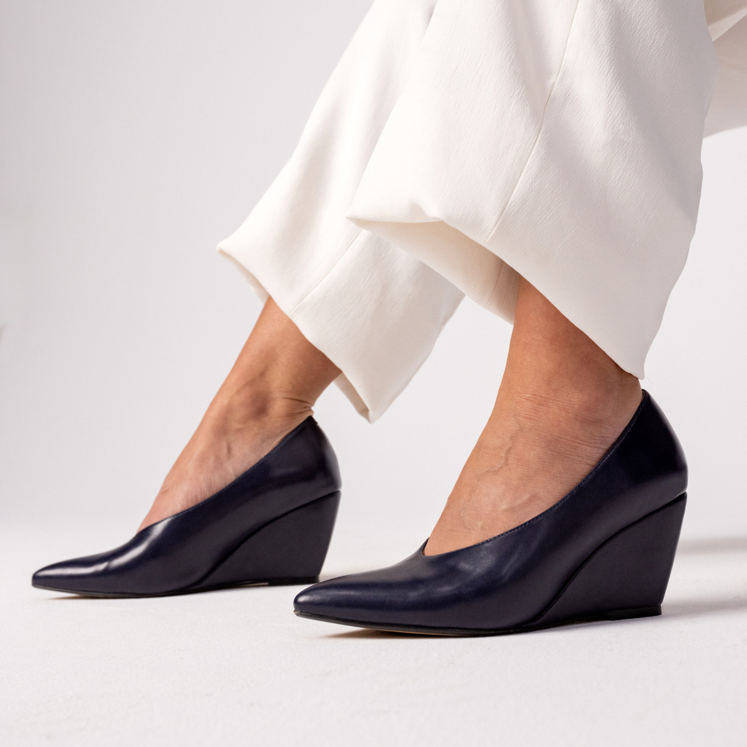 DANIKA DRESS WEDGES - Navy