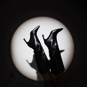 REHELA KNEE HIGH BOOTS IN VEGAN LEATHER