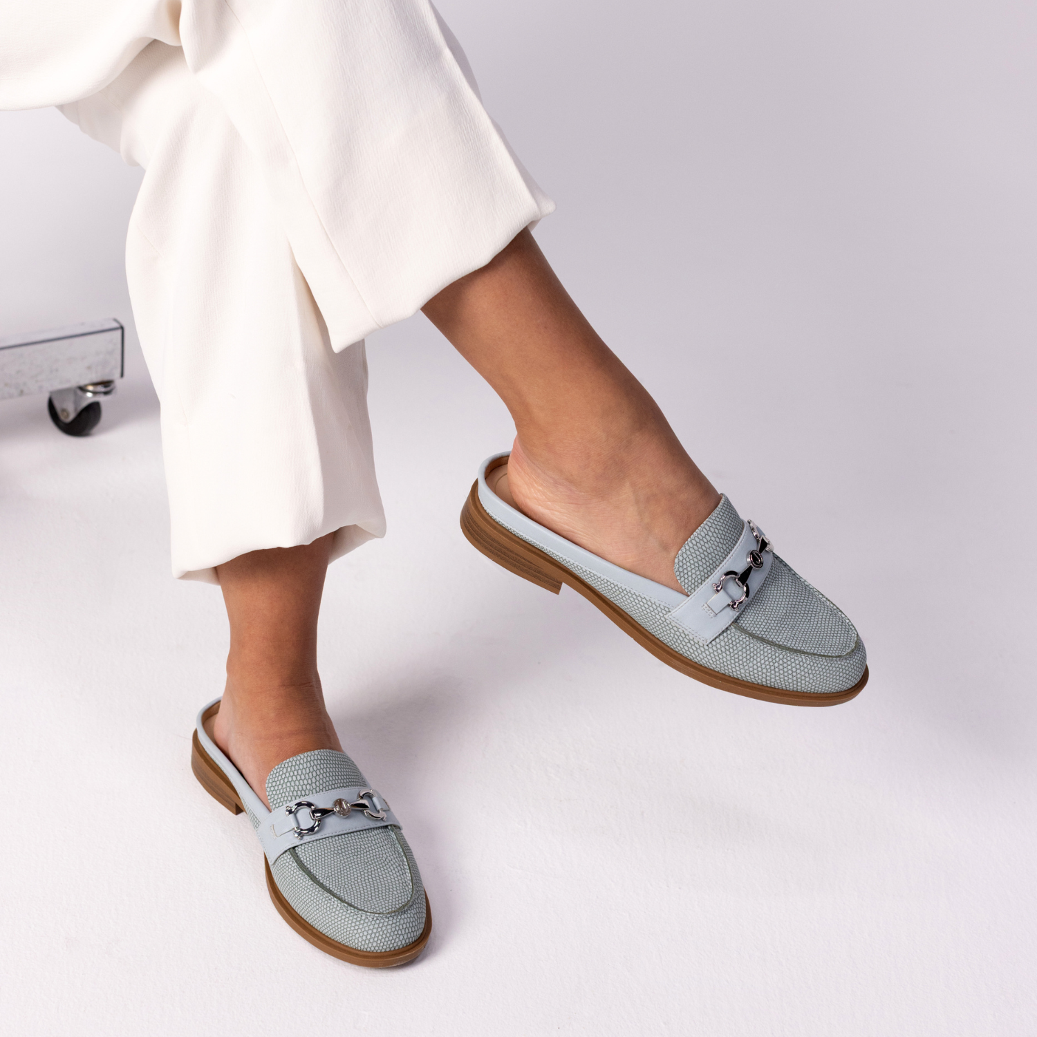 RAYLA SLIP ON LOAFERS - Blue Lizard