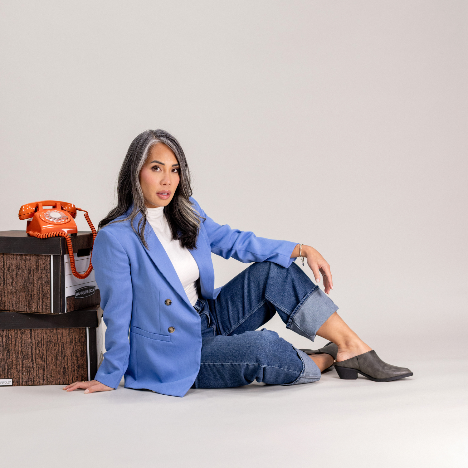 TOMEKA CASUAL MULES - Grey