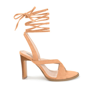 ADALEE HEELED SANDALS IN FAUX SUEDE