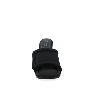 ADDRIEL MULE HEELS IN VEGAN LEATHER - Black