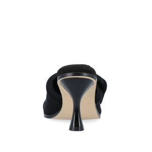 ADDRIEL MULE HEELS IN VEGAN LEATHER - Black