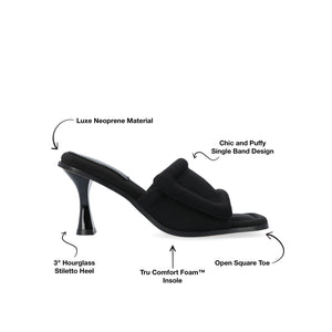 ADDRIEL MULE HEELS IN VEGAN LEATHER - Black