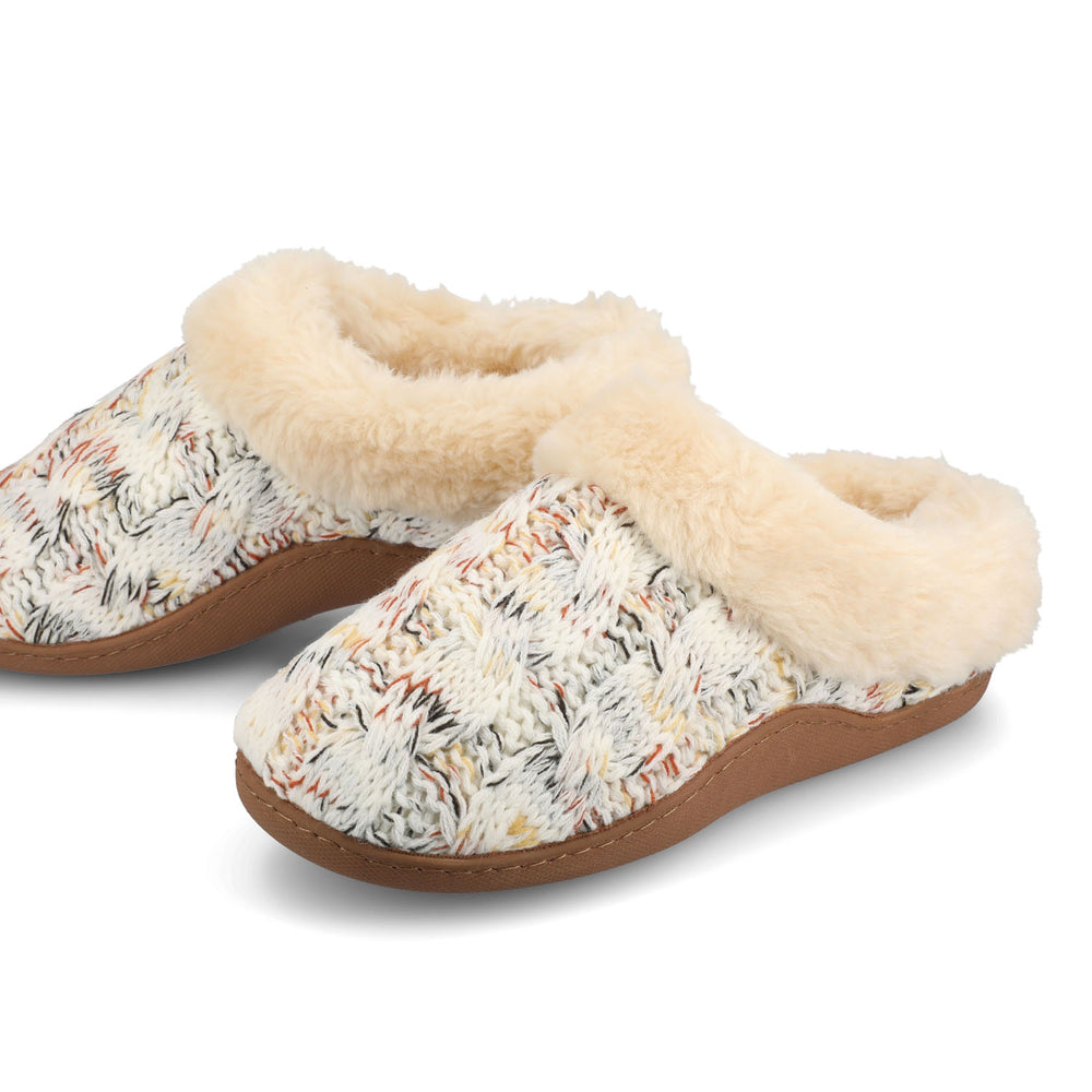 ADIAH SLIPPERS IN SWEATER CABLE KNIT