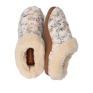 ADIAH SLIPPERS IN SWEATER CABLE KNIT - Beige Knit