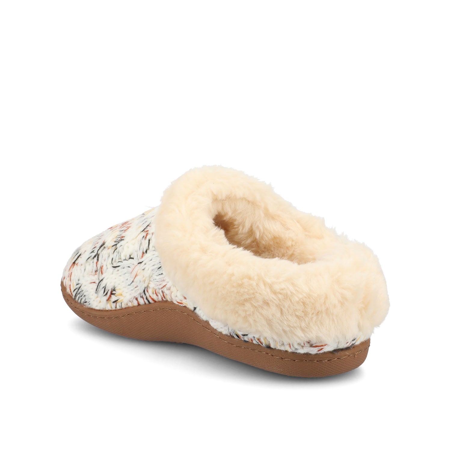 ADIAH SLIPPERS IN SWEATER CABLE KNIT - Beige Knit