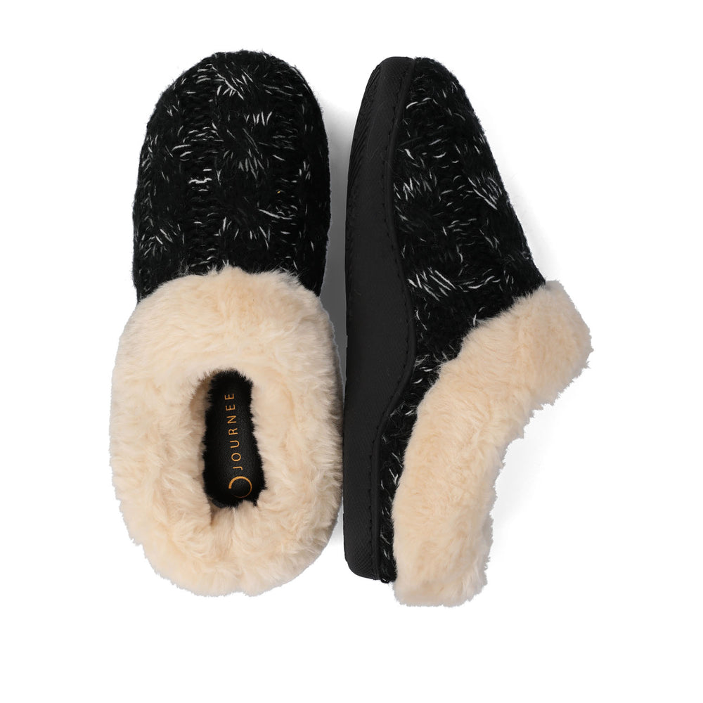 ADIAH SLIPPERS IN SWEATER CABLE KNIT