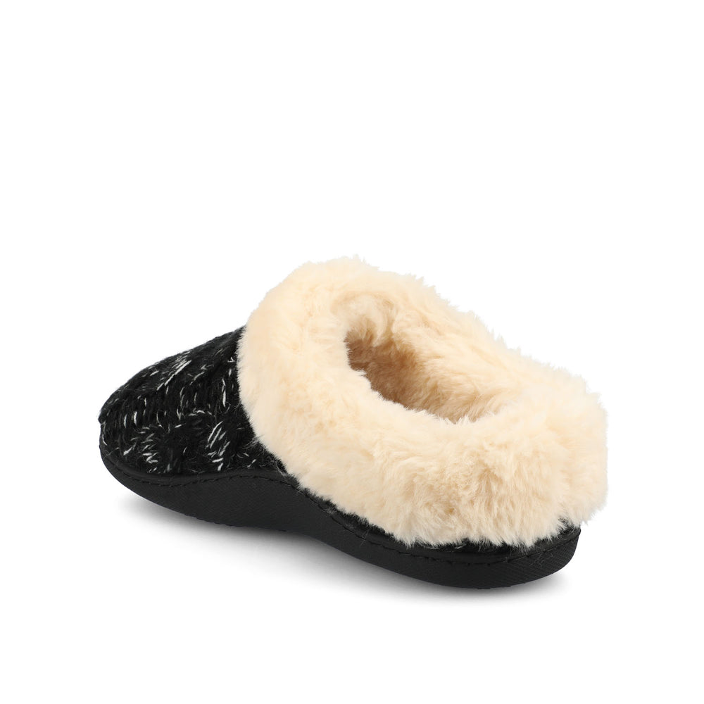 ADIAH SLIPPERS IN SWEATER CABLE KNIT