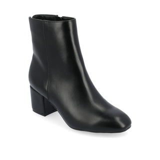 ADRIA SQUARE-TOE BOOTIES IN FAUX LEATHER