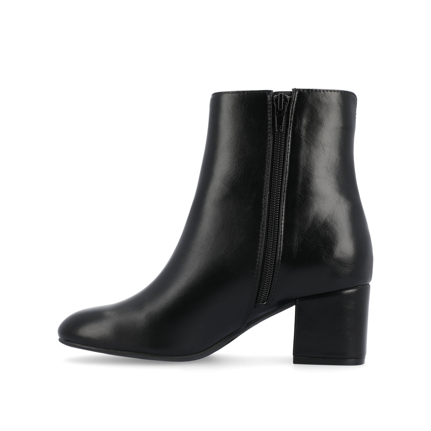 ADRIA SQUARE-TOE BOOTIES IN VEGAN LEATHER - Black