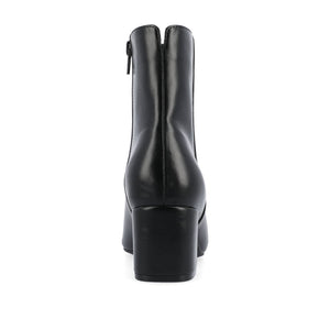 ADRIA SQUARE-TOE BOOTIES IN VEGAN LEATHER - Black