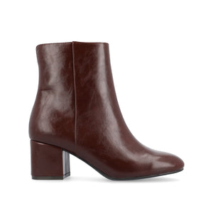 ADRIA SQUARE-TOE BOOTIES IN VEGAN LEATHER - Brown