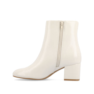 ADRIA SQUARE-TOE BOOTIES IN FAUX LEATHER