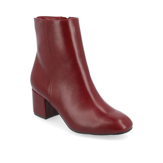 ADRIA SQUARE-TOE BOOTIES IN FAUX LEATHER