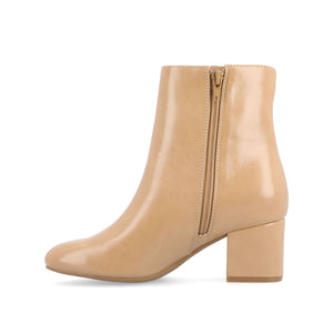 ADRIA SQUARE-TOE BOOTIES IN VEGAN LEATHER - Tan