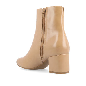 ADRIA SQUARE-TOE BOOTIES IN VEGAN LEATHER - Tan