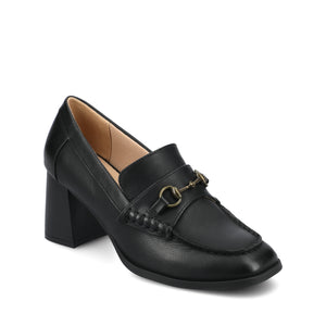 AISHA MOC TOE PUMPS - Black
