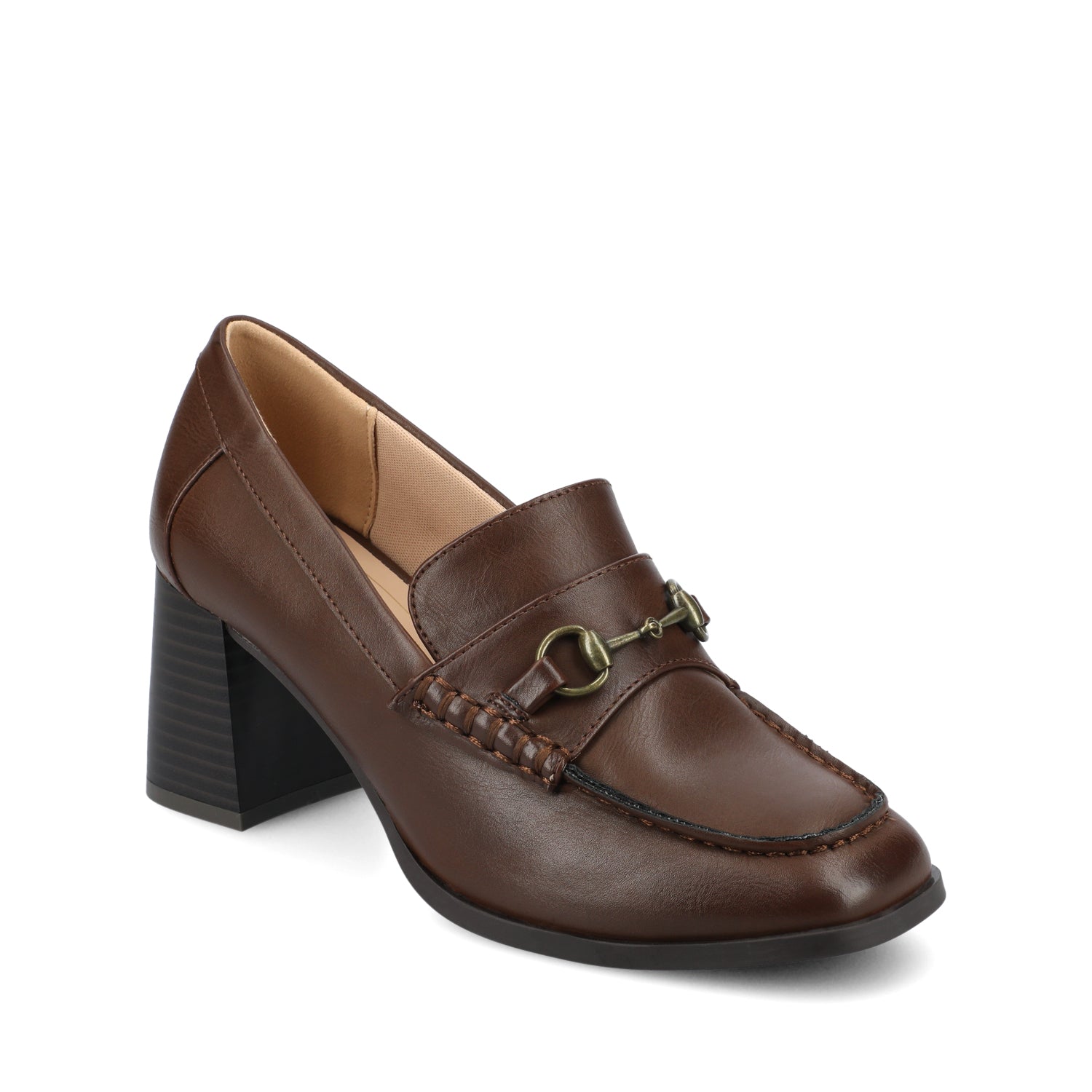 AISHA MOC TOE PUMPS - Chocolate