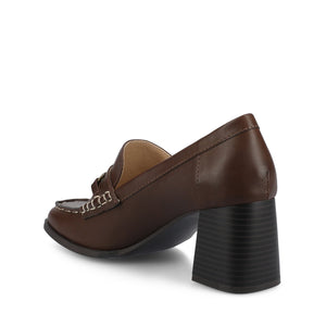 AISHA MOC TOE PUMPS - Chocolate