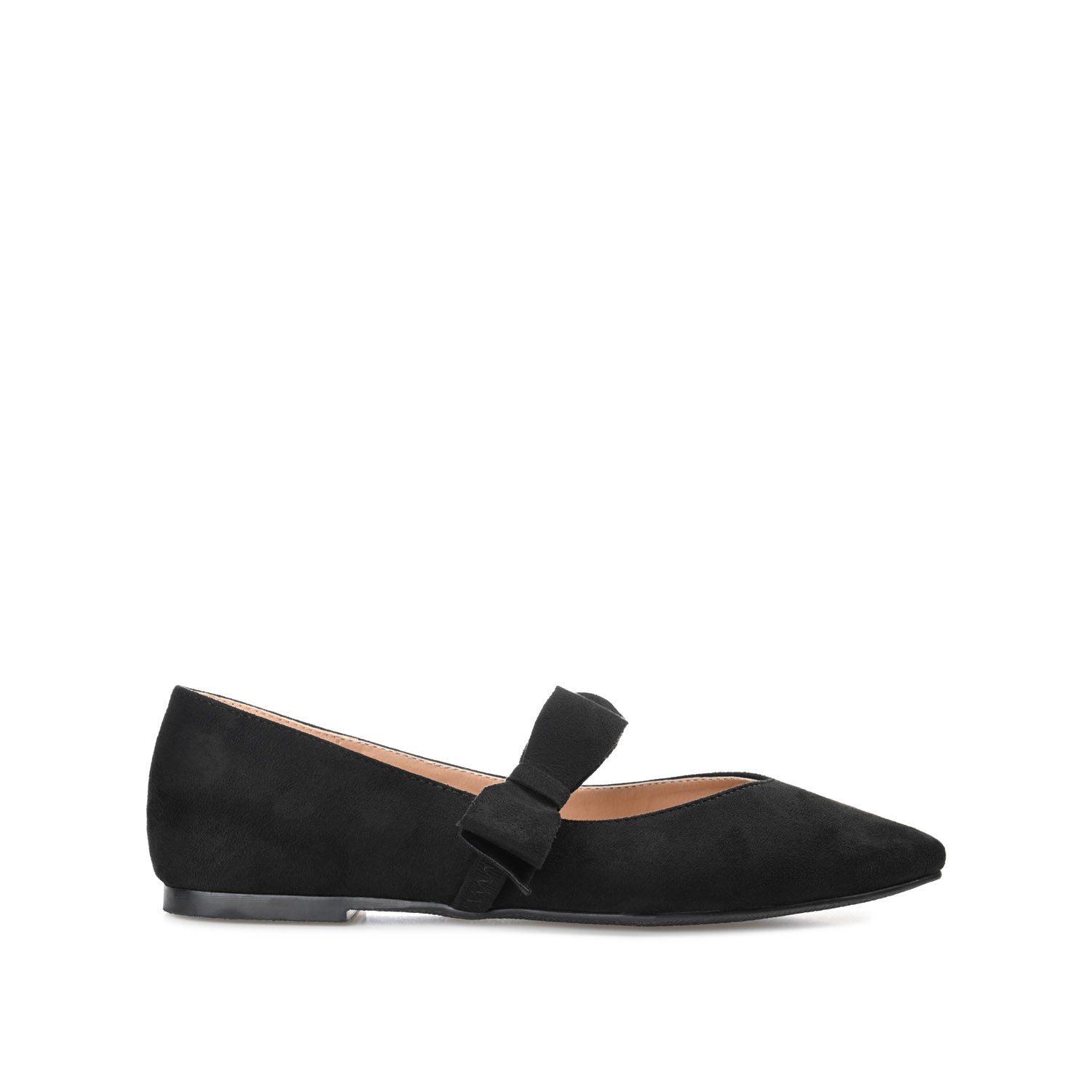 AIZLYNN MARY JANE FLATS IN FAUX SUEDE - Black