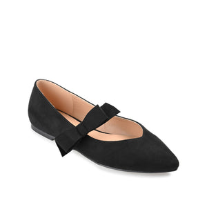 AIZLYNN MARY JANE FLATS IN FAUX SUEDE - Black