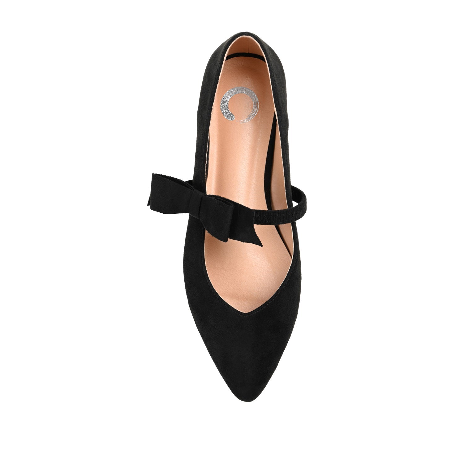 AIZLYNN MARY JANE FLATS IN FAUX SUEDE - Black