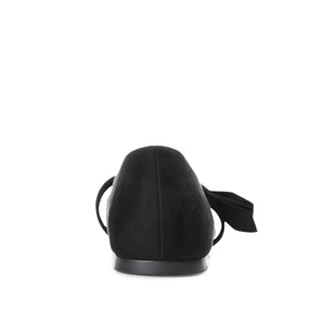AIZLYNN MARY JANE FLATS IN FAUX SUEDE - Black