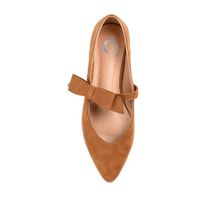 AIZLYNN MARY JANE FLATS IN FAUX SUEDE - Tan