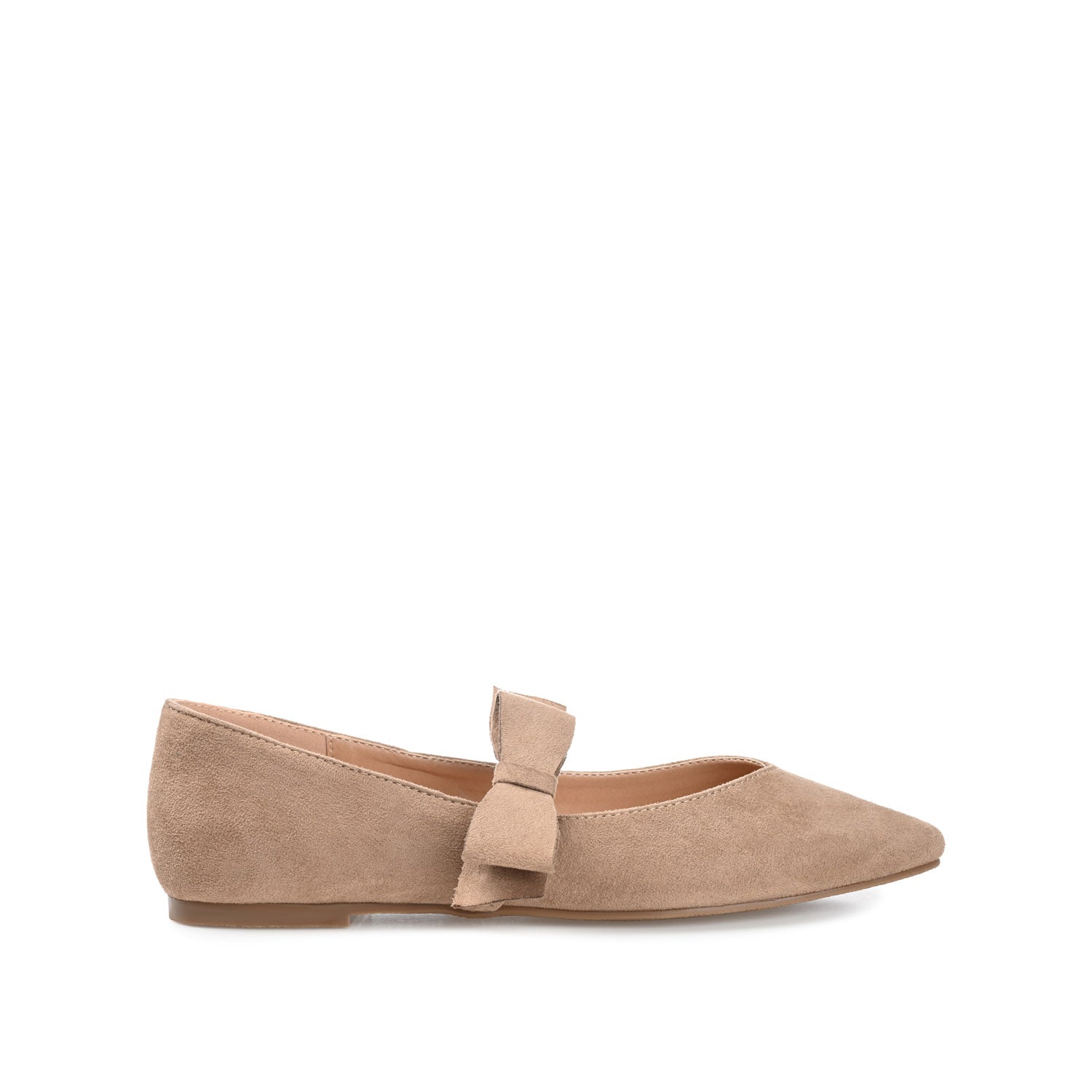 AIZLYNN MARY JANE FLATS IN FAUX SUEDE - Taupe