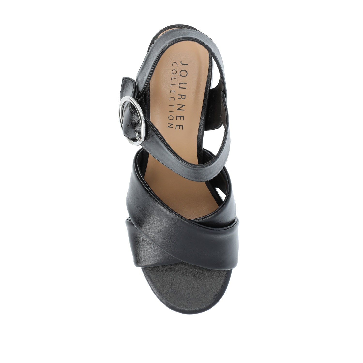 AKEELY STRAPPY HEELS IN VEGAN LEATHER - Black