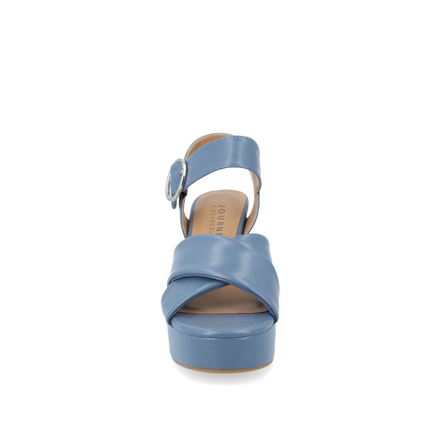 AKEELY STRAPPY HEELS IN VEGAN LEATHER - Blue