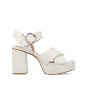 AKEELY STRAPPY HEELS IN VEGAN LEATHER - Bone