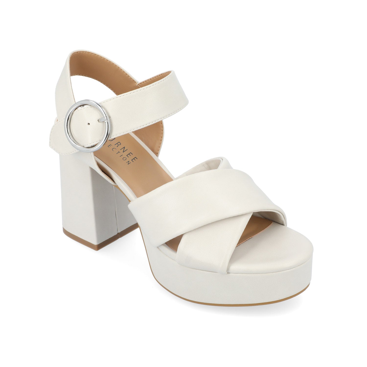 AKEELY STRAPPY HEELS IN VEGAN LEATHER - Bone